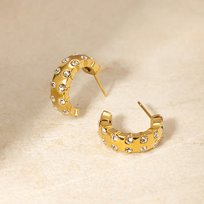 Radiant Studded Hoop