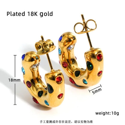 Aurora Gemstone hoops