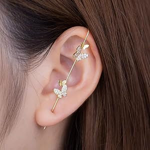 Butterfly Zircon Studded Ear Cuff