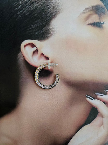 Elegant Crescent Hoop Earrings