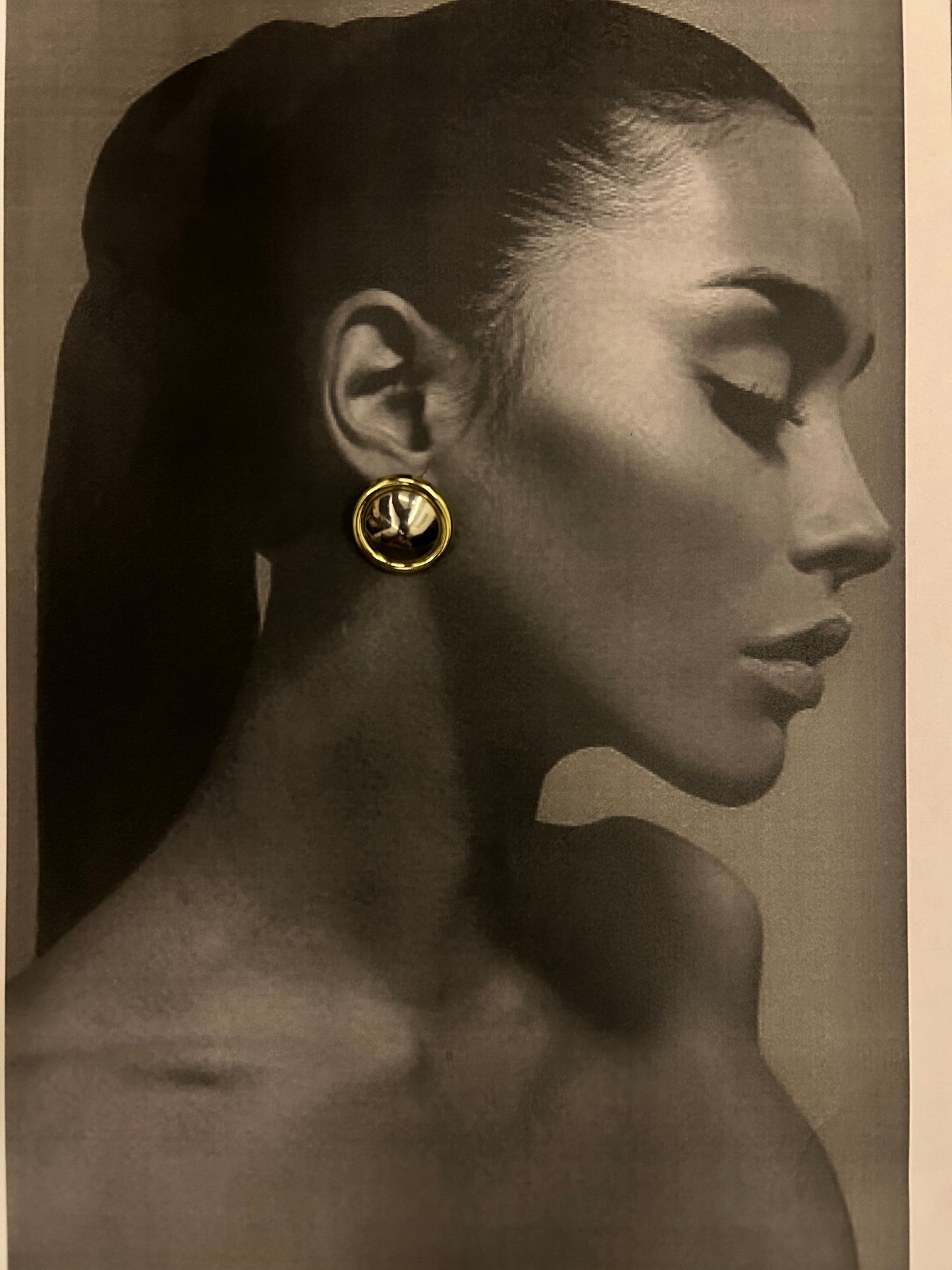 Faceted Metallic Stud Earrings