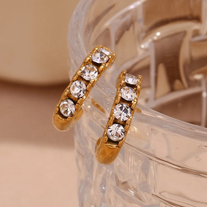 Crystal Glow Hoop Earrings