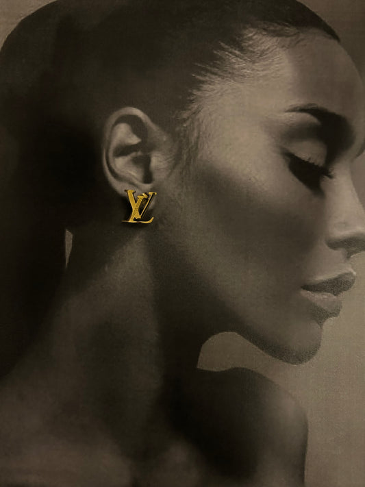 Timeless Gold Monogram Studs