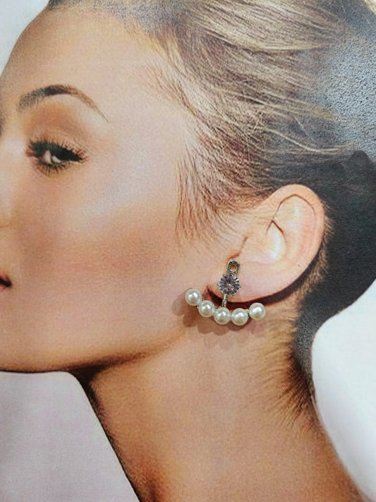 Pearl Arc Earrings