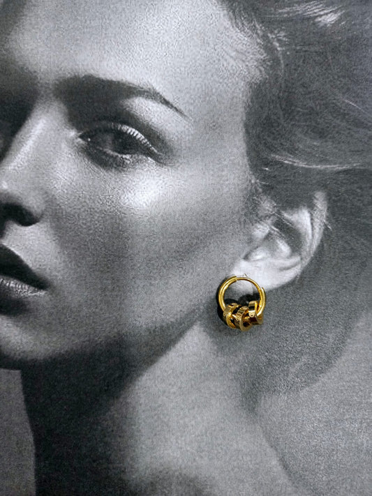 Golden Orbit Hoops