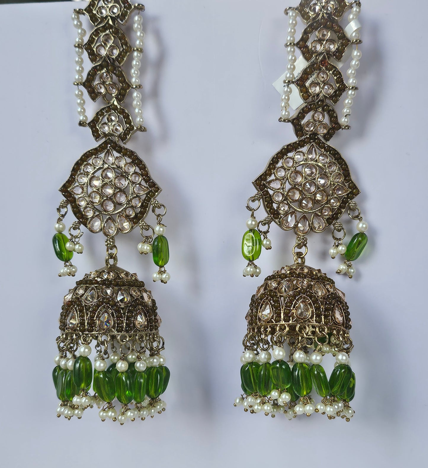 Pearl Polki Kundan Jhumka