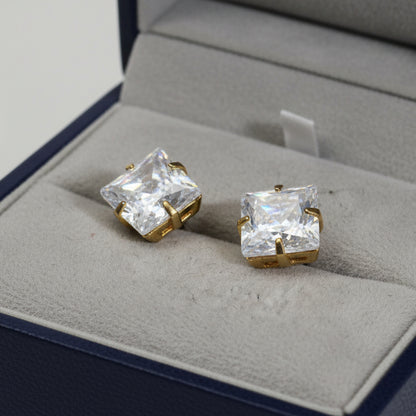 Classic Square-Cut Stud Earrings