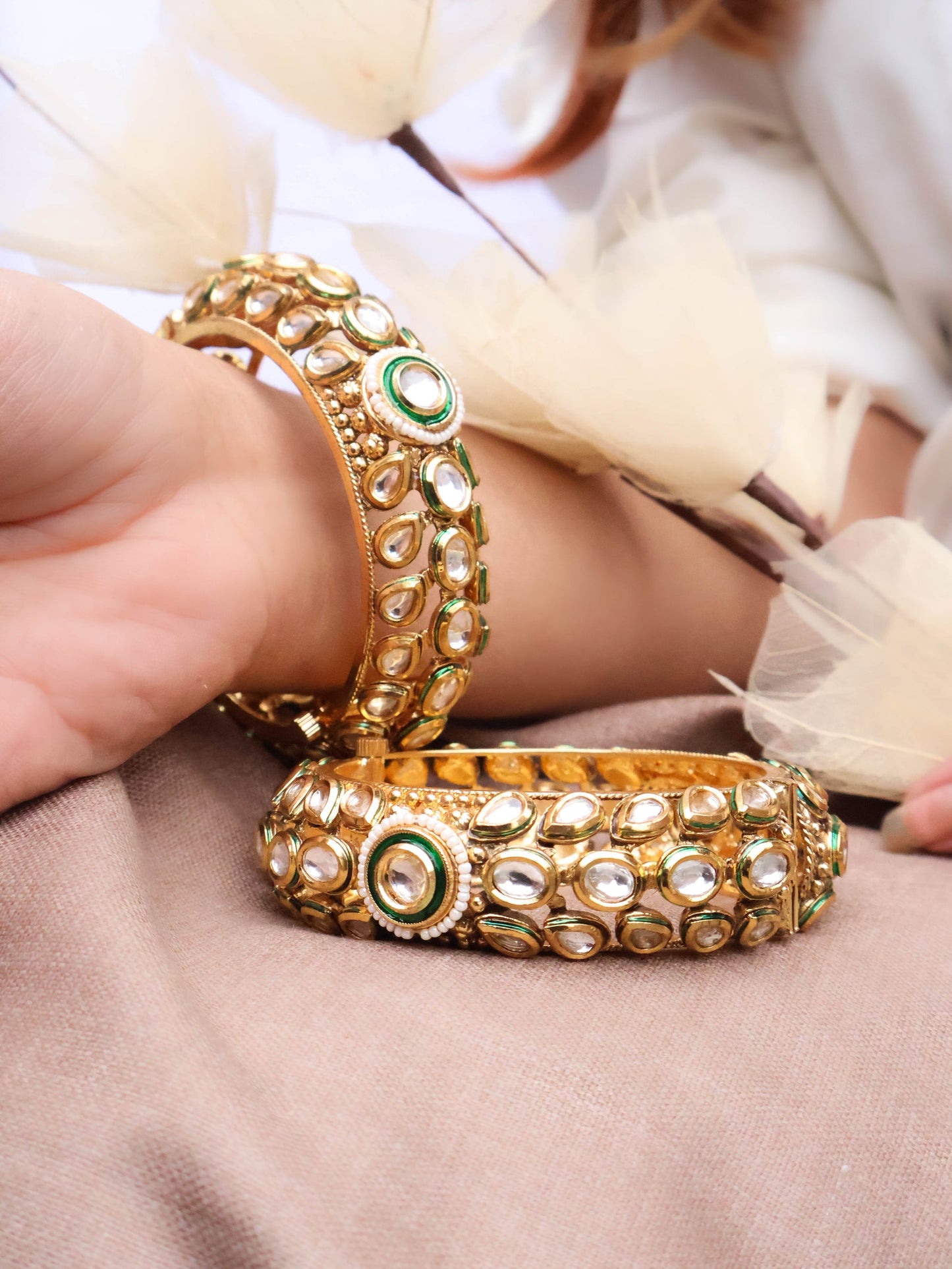 Royal radiance Kundan bangles