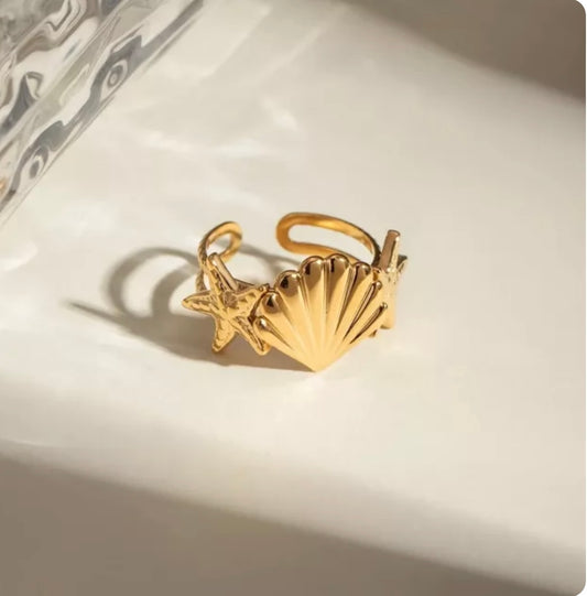 Seashell Starlight Ring