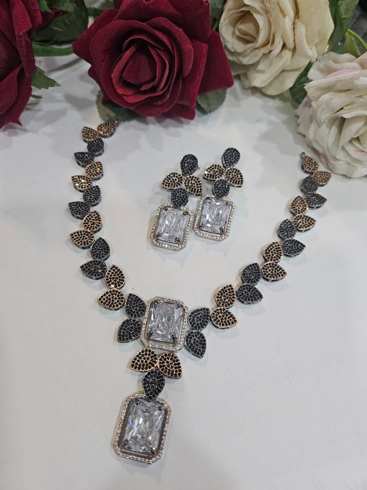 Luxe blossom charm necklace