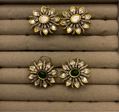 Floral Kundan Earrings