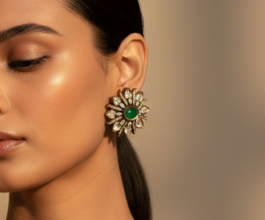 Floral Kundan Earrings