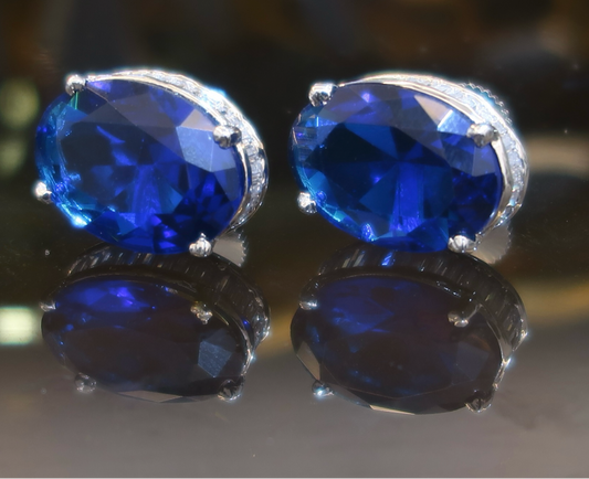 Midnight Sapphire Studs