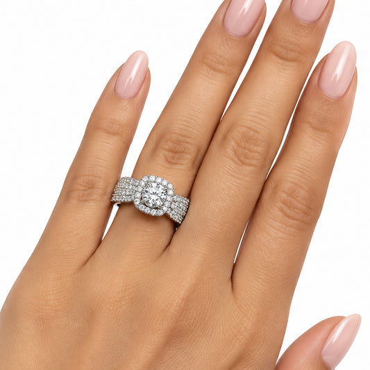 Elegant Halo Diamond Ring