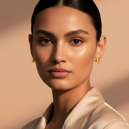 Timeless Gold Monogram Studs