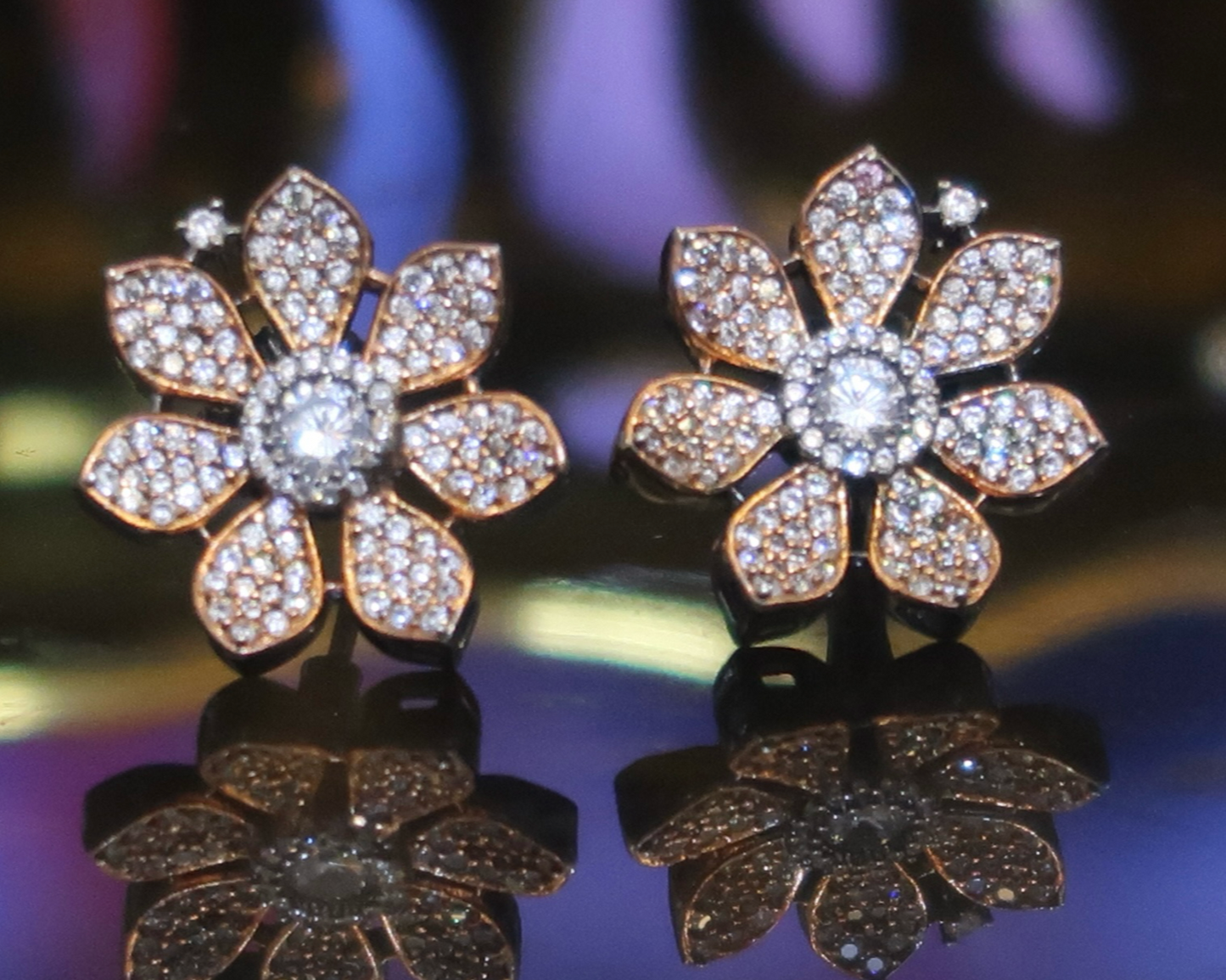 Radiant Blossom Stud Earrings