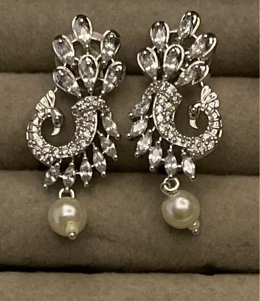 Regal Peacock Drop Earrings