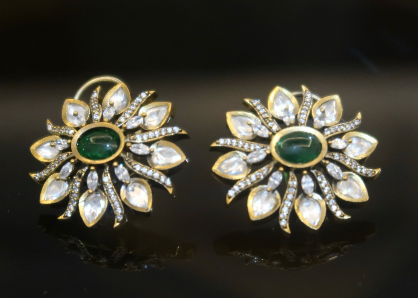Floral Kundan Earrings