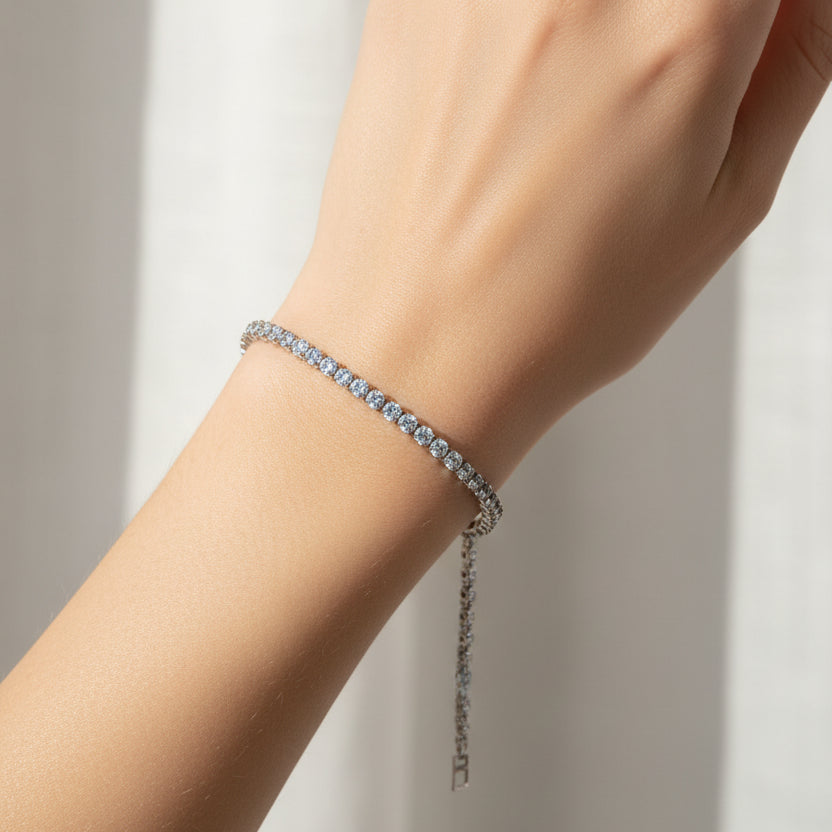 Oval Cut AD Tennis Bracelet