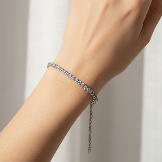 Oval Cut AD Tennis Bracelet