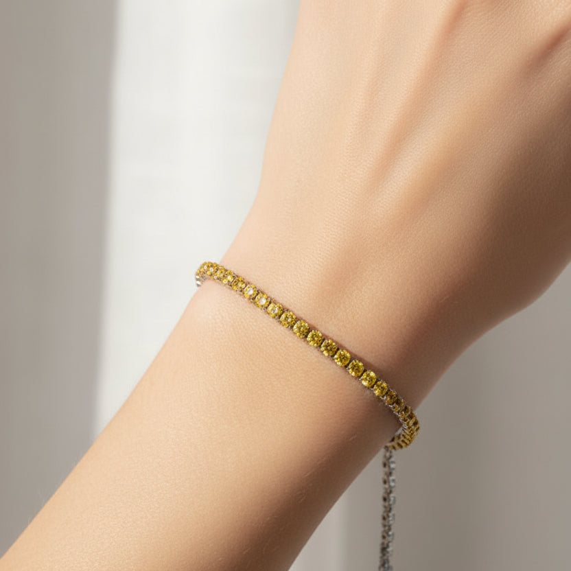 Oval Cut AD Tennis Bracelet