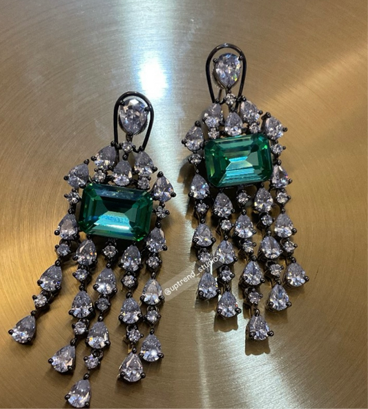 Emerald Cascade Earrings