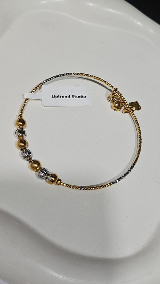 Dual-Tone Beaded Bracelet