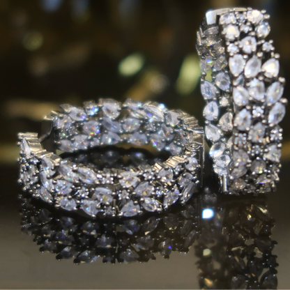 Amethyst-Inspired Hoop Earrings