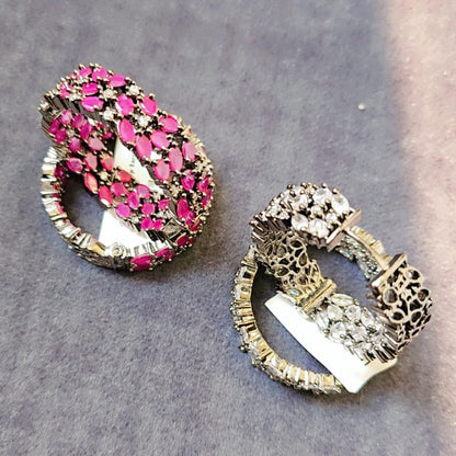 Amethyst-Inspired Hoop Earrings