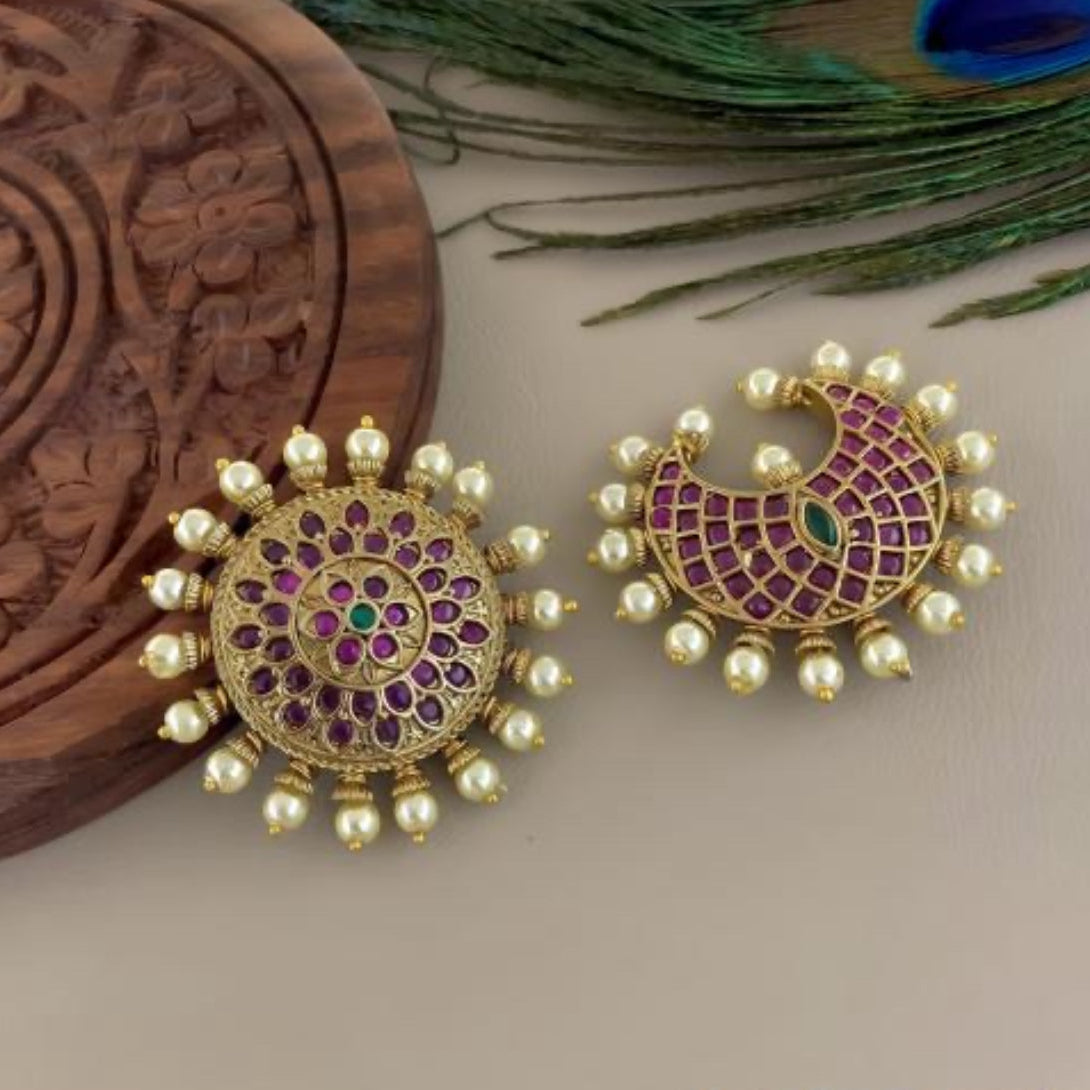 Mughal Bloom Sun & Moon Hair Accessory
