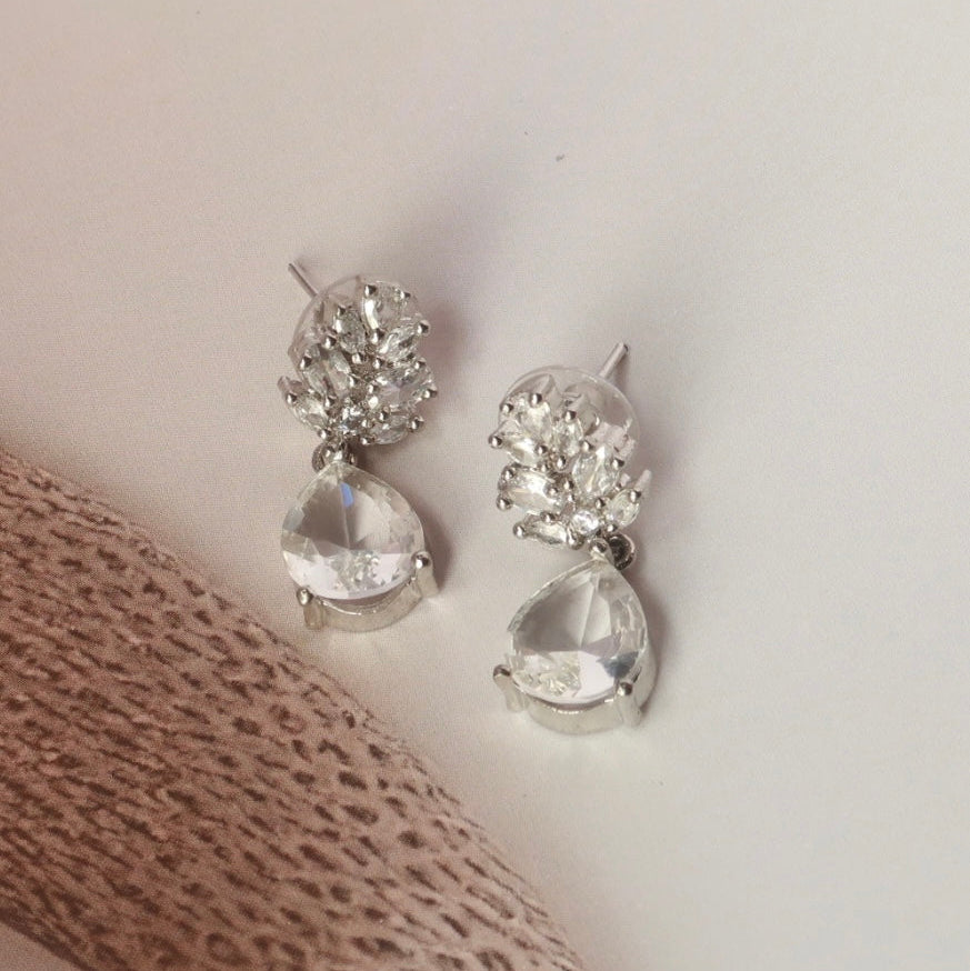 Snowflake Sparkle Tear Earrings