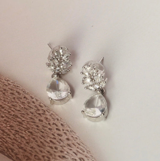 Snowflake Sparkle Tear Earrings