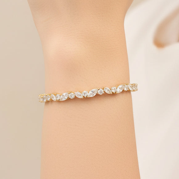 American Diamond Tennis Bracelet Kada | WG