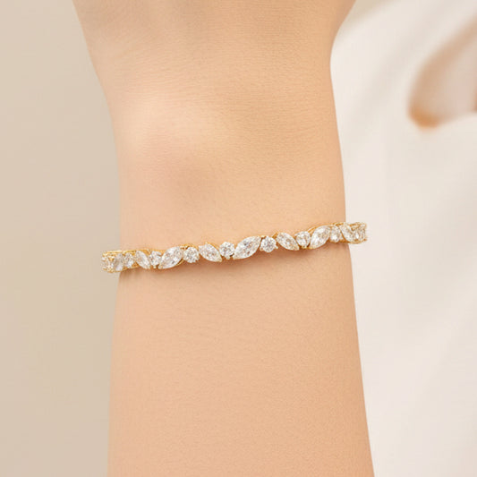 American Diamond Tennis Bracelet Kada | WG