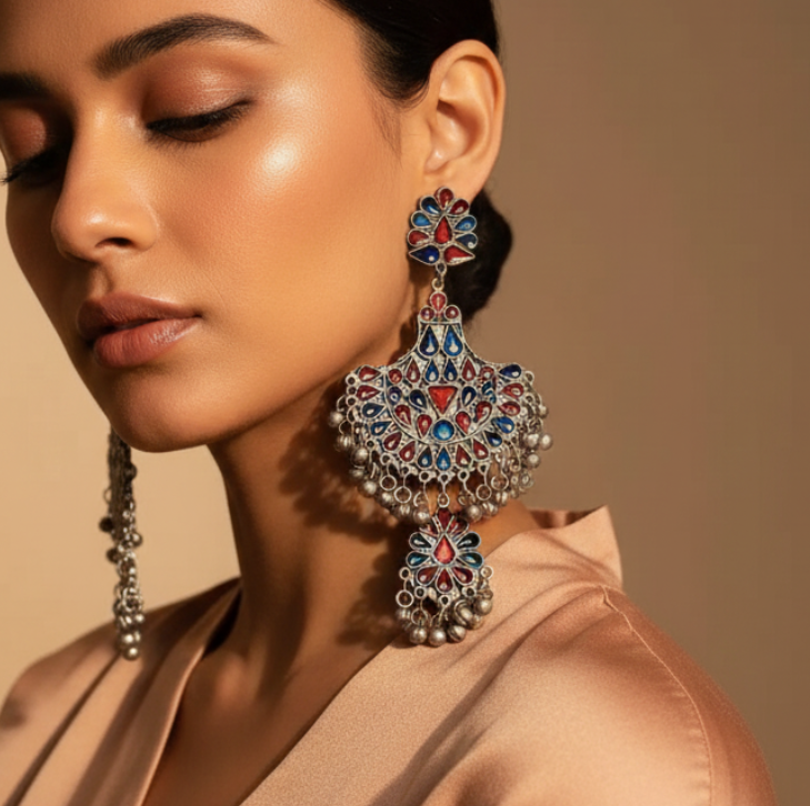 Mystic Mosaic Chandeliers Earring