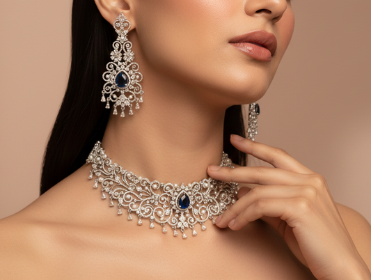 Sapphire stardust set