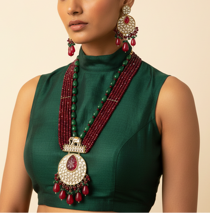 Royal Elephant Kundan Necklace Set
