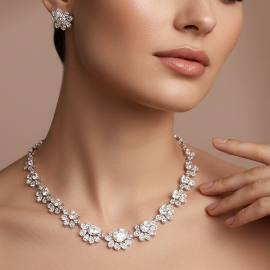 Rose Blossom Diamond Necklace