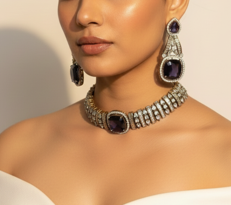 Purple Majesty Choker Set