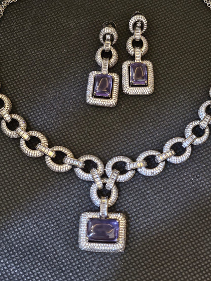 Luxe Violet Elegance Necklace Set