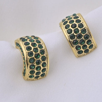 Emerald envy half hoops