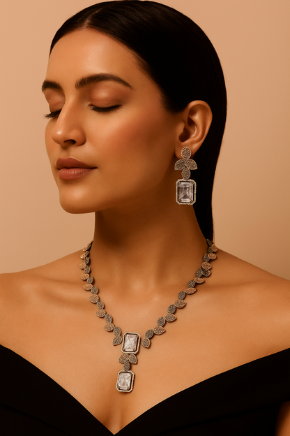 Luxe blossom charm necklace