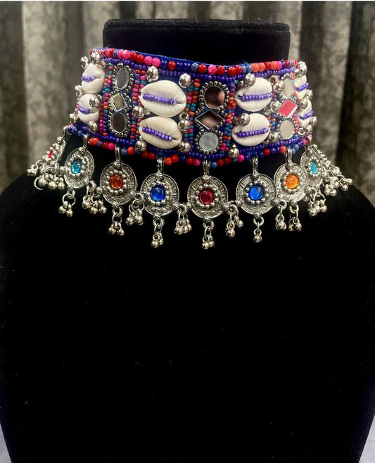 Mirrored Shell Chime Choker