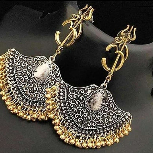 Divine Om Chandbali Earrings