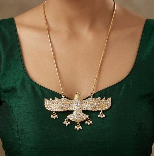 Vintage Eagle Gold Pendant Necklace