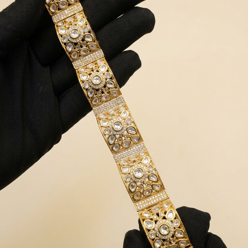 Kundan Gajra Bracelet
