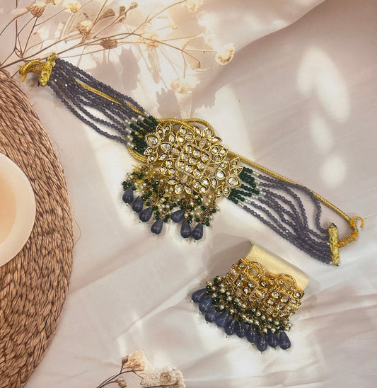 Royal sapphire Choker Set