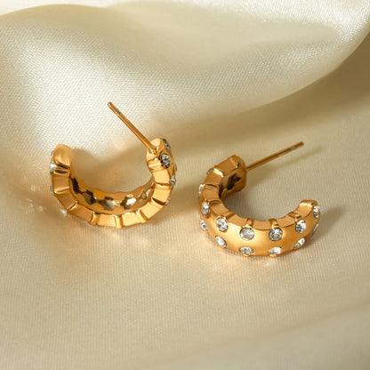 Radiant Studded Hoop