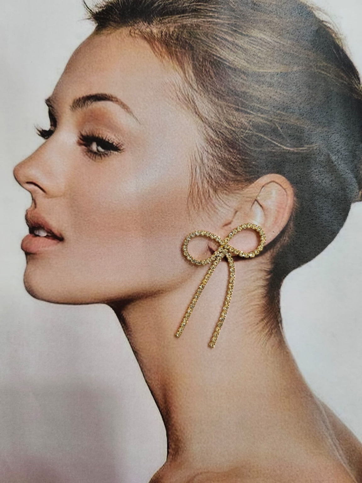 Golden Bow Dangle Earring