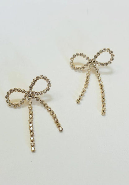 Golden Bow Dangle Earring